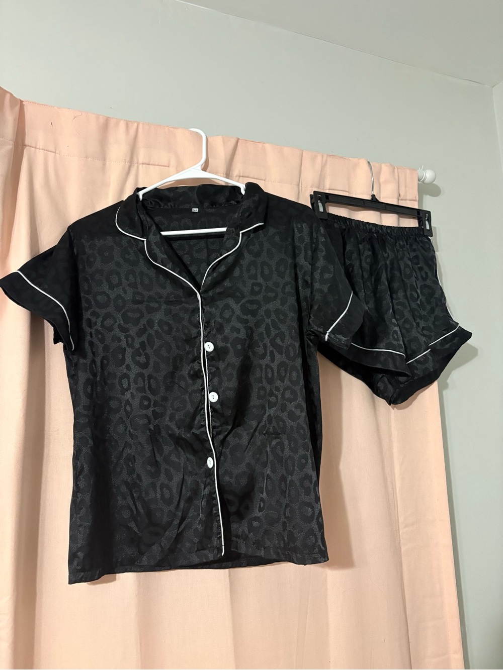 Cheetah print satin pajama set size medium